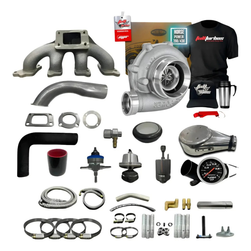 Kit Turbo Chevette 1.6 Com Turbina Master Power R494 50/48 Kit Turbo Chevette 1.6 Com Turbina Master Power R494 50/48