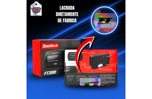 Fueltech Ft300 Com Chicote 3m + Mega Brindes Camiseta Gel+bc
