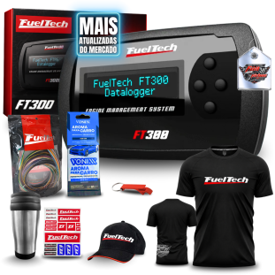 Fueltech Ft300 Com Chicote 3m + Mega Brindes Camiseta Gel+bc