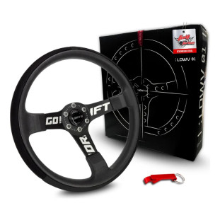 Volante Lowv Sniper Go Drift Suede Sem Cubo Preto