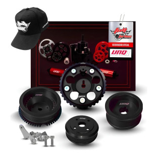 Kit Polias Poly V Chevette Ohc Com Fônica Preto Unique1