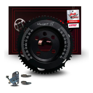 Polia Roda Fônica Dupla Vw Ap 8v Preta + Suporte - Unique