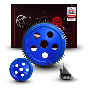 Kit Polia Roda Fônica Unique Fusca - Azul
