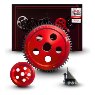 Kit Polia Roda Fônica Unique Fusca - Vermelha