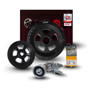 Kit Polias Fusca Preto Com Esticador Poly V Unique1