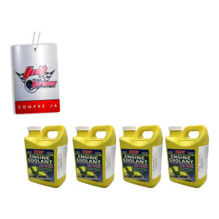 Kit 4 Aditivos De Radiador Abro 1lt Coolant Green Verde