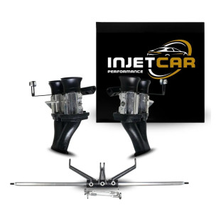 Admissão Throtlle Body Duplo Vw Fusca - Preta