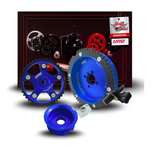 Kit 3 Polias Celta / Corsa / Montana Com Fonica Poly V Azul